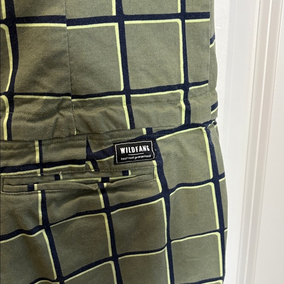 Wildfang windowpane jumpsuit green small - Picture 8 of 8
